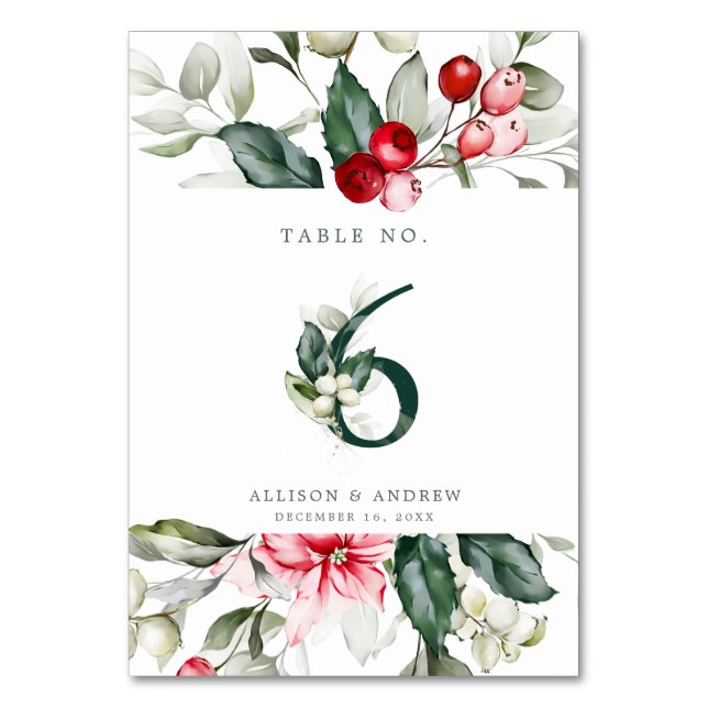 Winter Berry | TISCHNUMMER 6 (Rückseite)