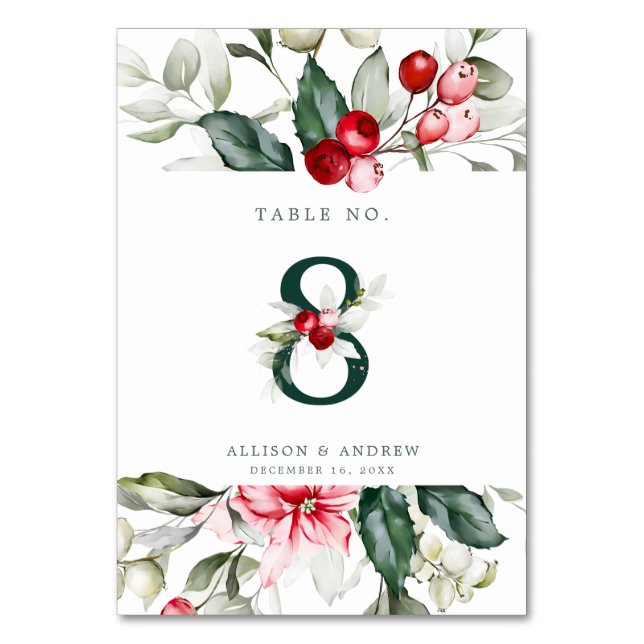 Winter Berry | TISCHNUMMER 8 (Rückseite)