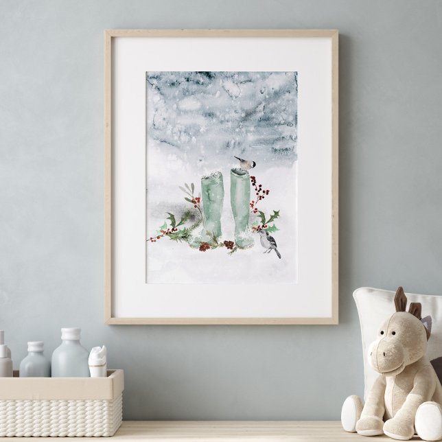 Winter Berry, Vögel und Schneeplakat Poster (Von Creator hochgeladen)