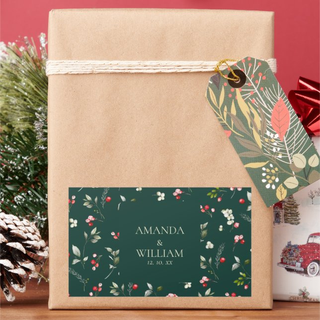 Winter Berry Wedding Sticker (Feiertag)