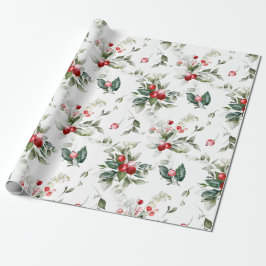 Winter Berry Weihnachtswrapping Paper Geschenkpapier