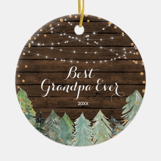 Winter Beste Opa je Personalisiertes Ornament (Vorne)