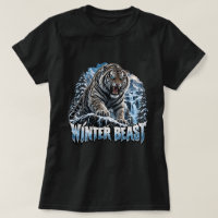 Winter-Bestie-Weißer-Tiger-Shirt, Wütend Brüllende