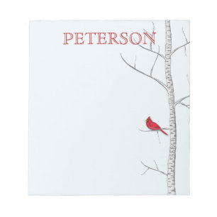 Winter Birch Tree Note Pad Notizblock