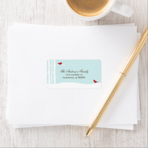 Winter Birds Address Labels Adressaufkleber