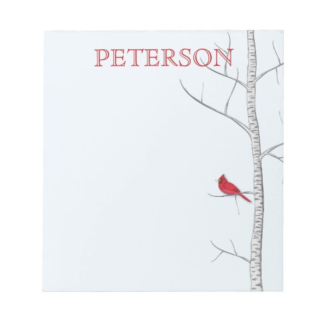 Winter-Birkenbaum-Notizblock Notizblock (Vorderseite)