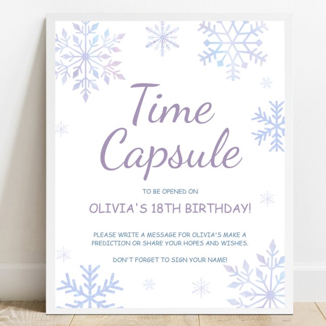 Winter Birthday Time Kapselunterschrift Poster (Von Creator hochgeladen)