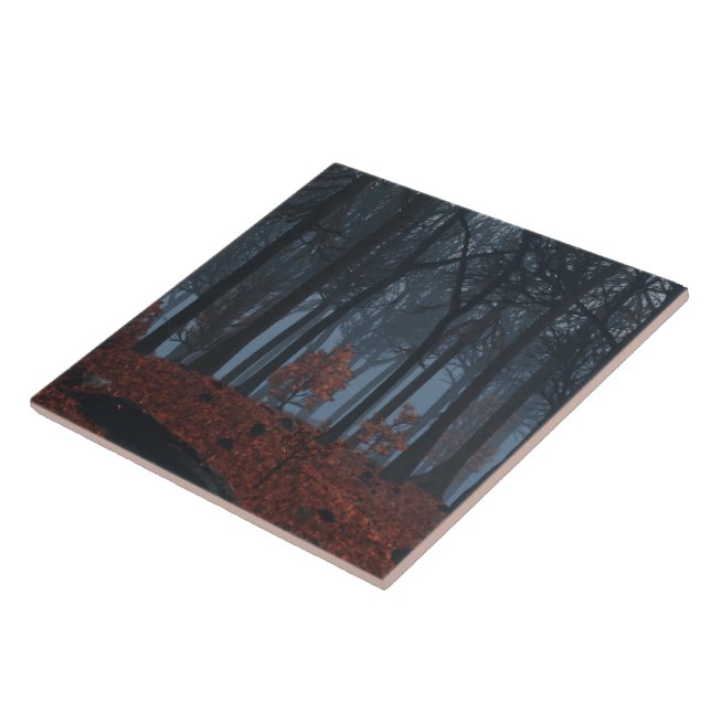 Winter Blätter Dekorative Tile / Trivet Fliese (Seite)