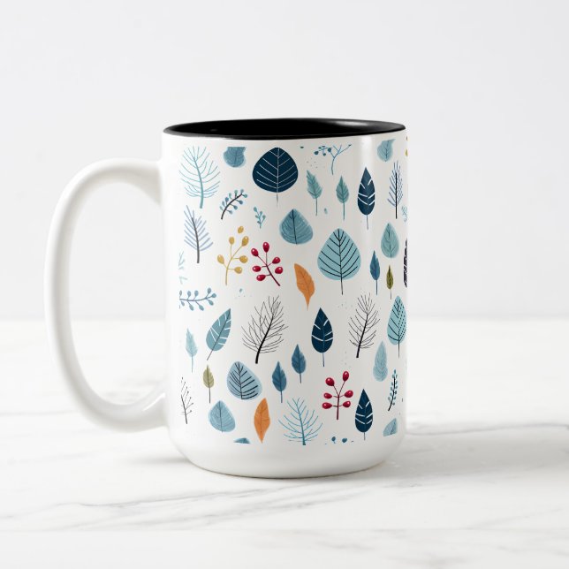 Winter Blätter Muster auf Ihrer Tasse (Links)