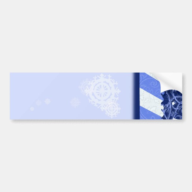 Winter-Blau Autoaufkleber (Vorne)