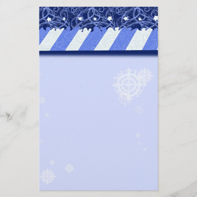 Winter-Blau Briefpapier (Vorderseite)