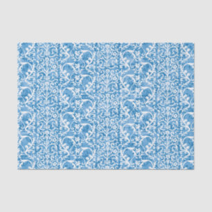 Winter-Blau-Damast Seidenpapier