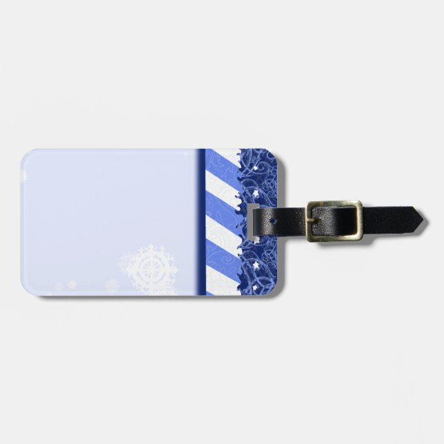 Winter-Blau Gepäckanhänger (Vorderseite horizontal)