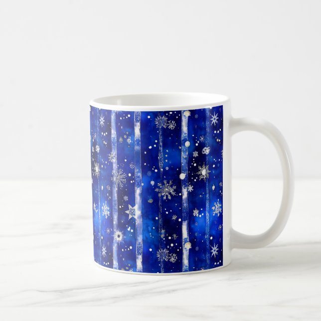Winter-Blau-Tasse Kaffeetasse (Rechts)