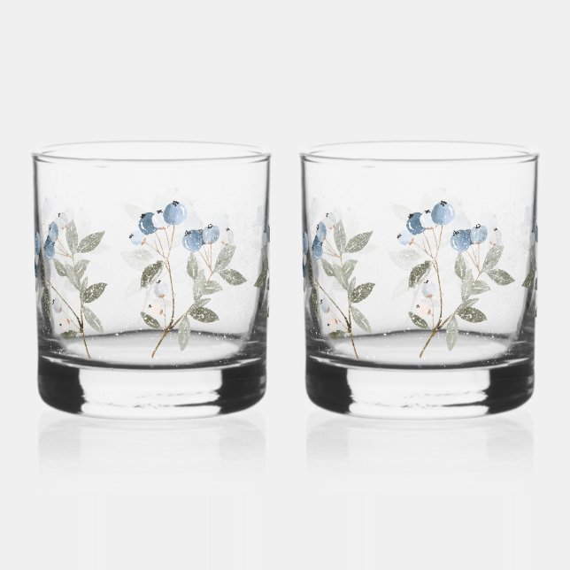 Winter Blaubeer Botanisch Whiskyglas (Vorderseite)