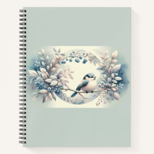 Winter Blaubeeren-Kranz Notizbuch