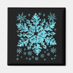 Winter Blaue Schneeflocke Weihnachten Xmas Kostüme Magnet