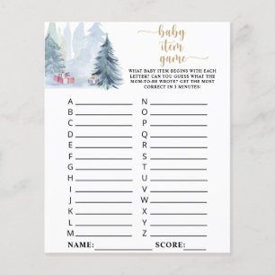 Winter blauer Wald \ Baby Item Game