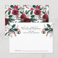 Winter Bloom Bloral Bridal Worte der Weisheitskart
