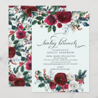 Winter Bloom Floral Baby Dusche Brunch