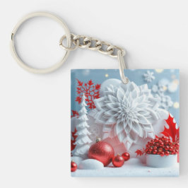 Winter Blossom Composition Schlüsselanhänger