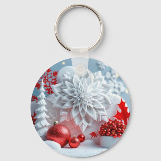 Winter Blossom Composition Schlüsselanhänger (Vorderseite)