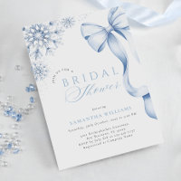 Winter Blue Bow Brautparty