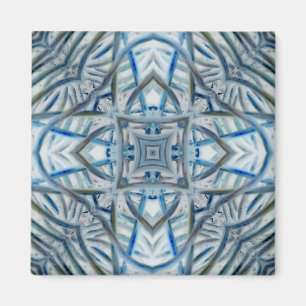 Winter Blue Crystal Pattern Magnet