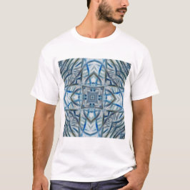 Winter Blue Crystal Pattern T-Shirt