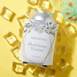 Winter Blue Floral Bachelorette Wochenende Ausflug Dosenkühler