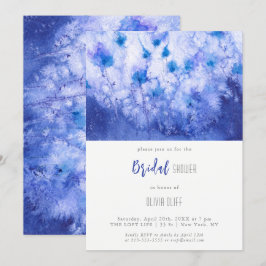 Winter Blue Garden Brautparty Einladung