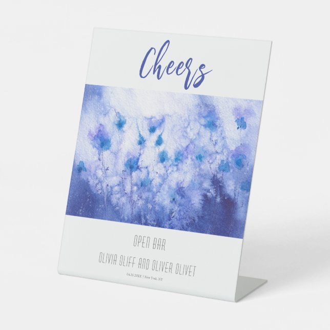 Winter Blue Garden Cheers Open Bar Sockelschild (Vorderseite)