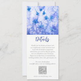Winter Blue Garden Hochzeitskarte Einladung