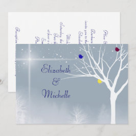 Winter Blue Gay/Lesbisch Custom Weditation Einladu Einladung