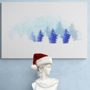 Winter Blue Landschaft Leinwanddruck