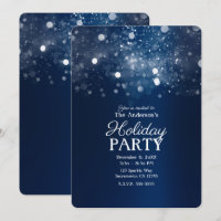 Winter Blue Silver Sparkling Lights Feier