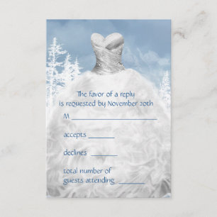Winter Blue Snowflakes Quinceanera UAWG RSVP Karte