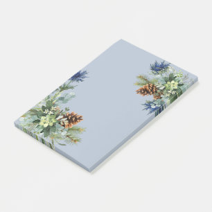 Winter Blue Thistle Eucalyptus Wedding Wonderland Post-it Klebezettel