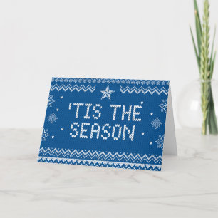 Winter Blue 'Tis the Season Folt Carte de voeux