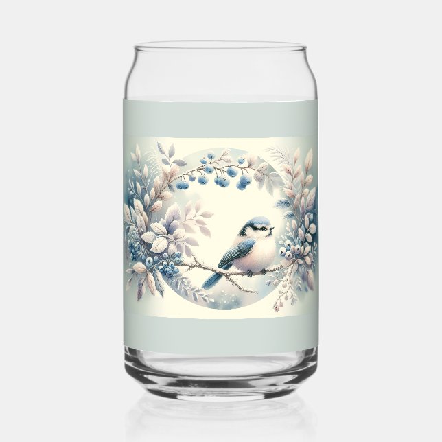 Winter Bluebird Berry Wreath Dosenglas (Vorderseite)