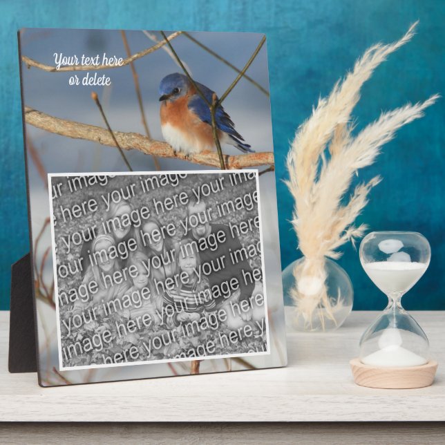 Winter Bluebird kreieren Ihr eigenes Foto Fotoplatte (Seite)