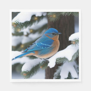Winter Bluebird Serviette