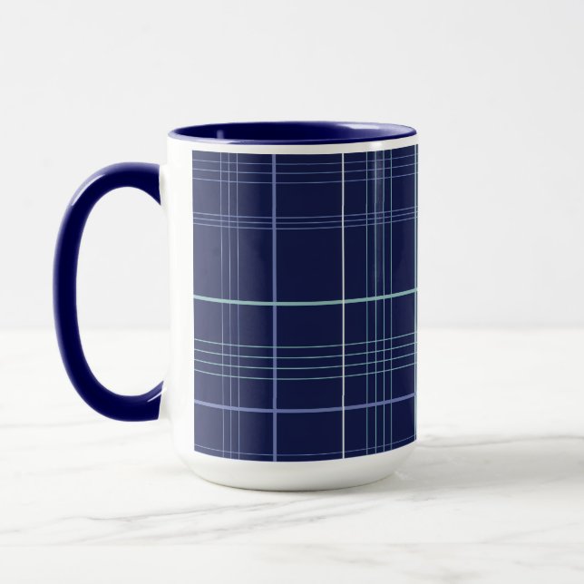 Winter-Blues-Karodecke Tasse (Links)