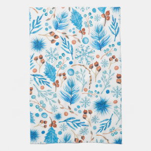 Winter-Blues-Küchenhandtuch Geschirrtuch