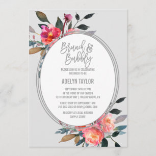 Winter Blume Brunch und Bubbly Einladung
