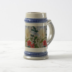 Winter Blume & Holly Bierglas