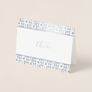 Winter-Blume Name Stationery Folienkarte