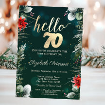 Winter Blume Poinsettia Green 70. Geburtstag