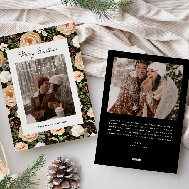 Winter-Blumen-Foto Feiertagskarte (Von Creator hochgeladen)