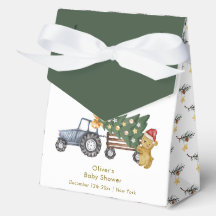 Winter-Blumen-Weihnachtsbaum-Traktor-Bär-Baby-Part